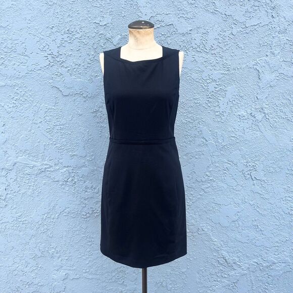 Theyskens Theory Womens Sheath Dress Doran LBD Black Size 4 - Picture 4 of 10